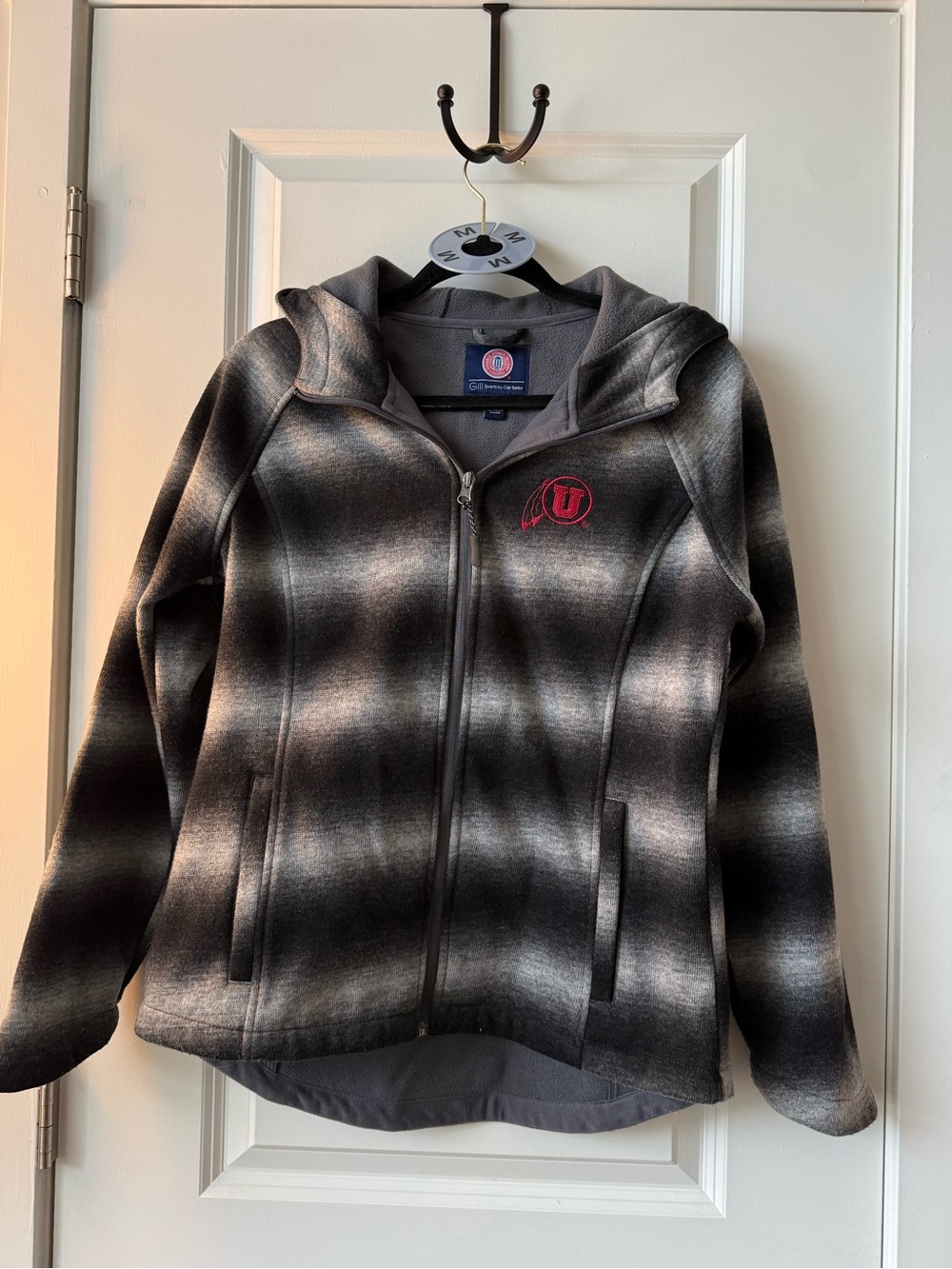 Utah Utes Black & Gray Hooded Fleece Jacket